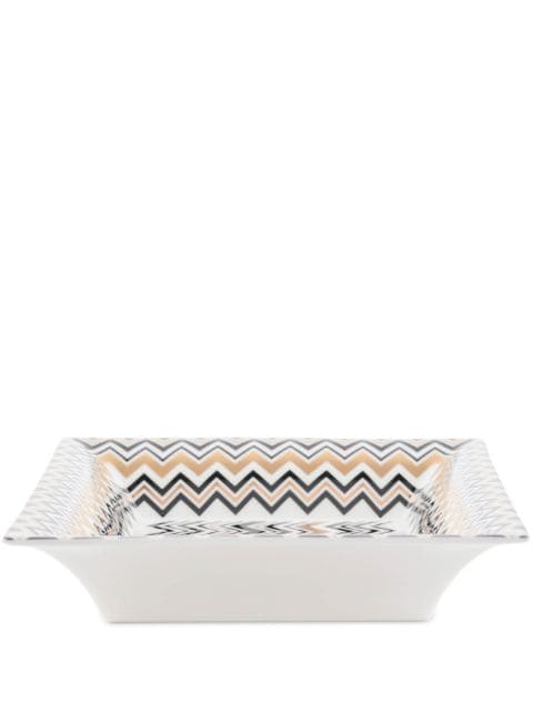 Missoni Home zigzag-print porcelain trinket tray