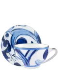 Dolce & Gabbana floral-print porcelain tea set - Blue