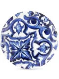Dolce & Gabbana tile-print porcelain charger plate - Blue