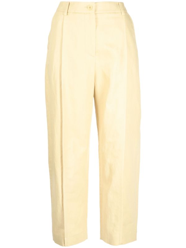 Caldana StraightLeg Trousers Ecru Cotton Twill  Welcome to the Fold LTD