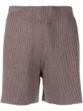 JOSEPH ribbed-knit silk-blend shorts - Brown