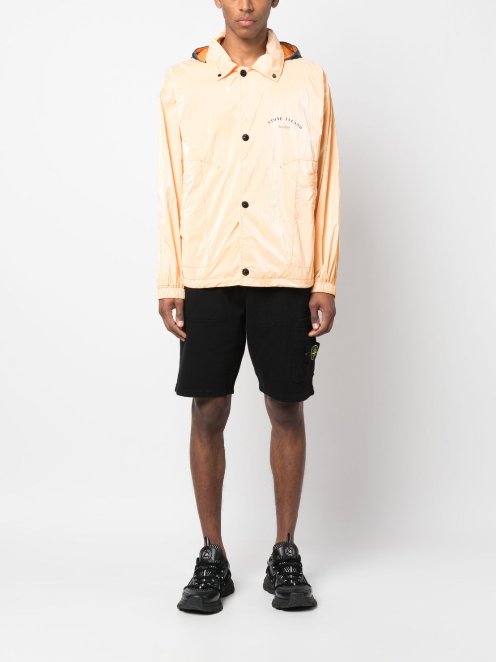 Stone Island Jack met logoprint - Oranje