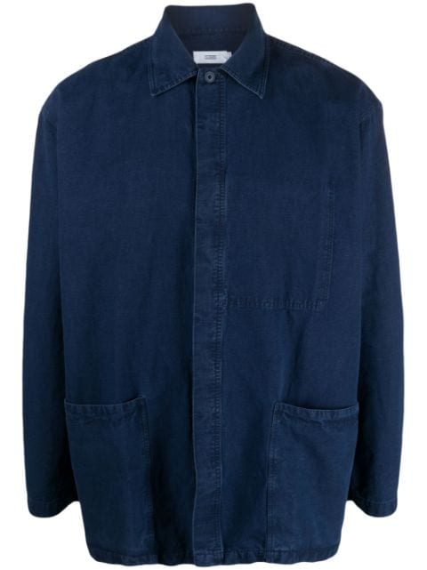 Closed - logo-patch denim shirt