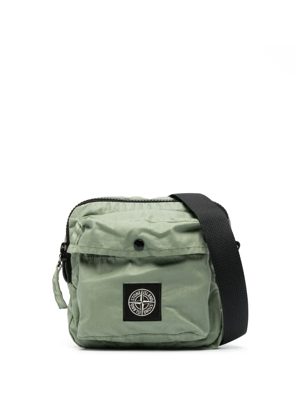 Stone Island Green Mussola Gommata-TC Messenger Bag | Smart Closet