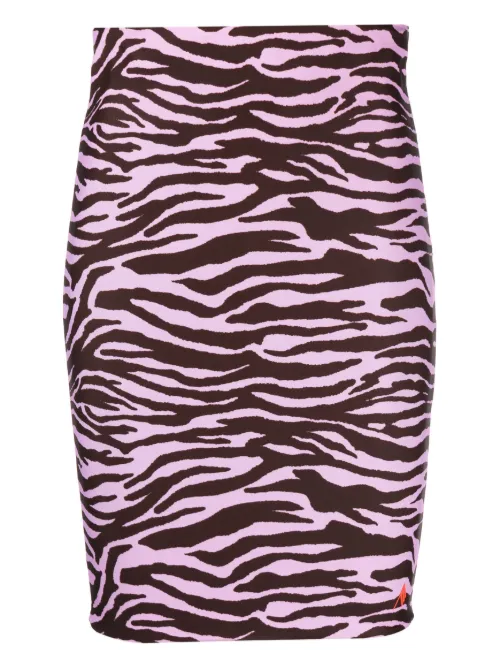 Jupe crayon à motif zébré - The Attico - Modalova