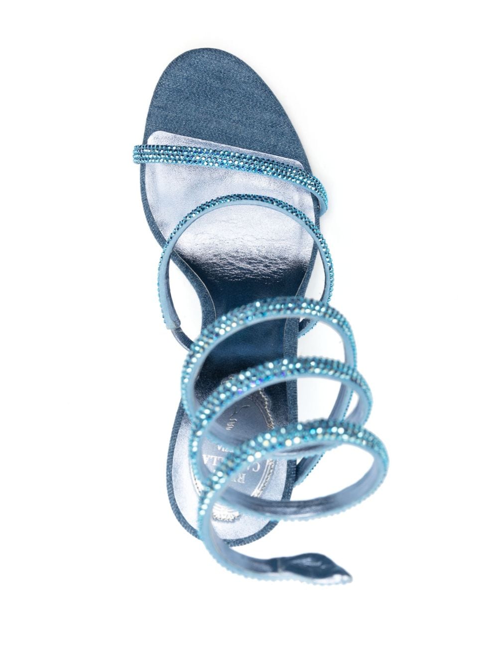 René Caovilla Cleo Crystal-embellished 115mm Sandals In Blue | ModeSens