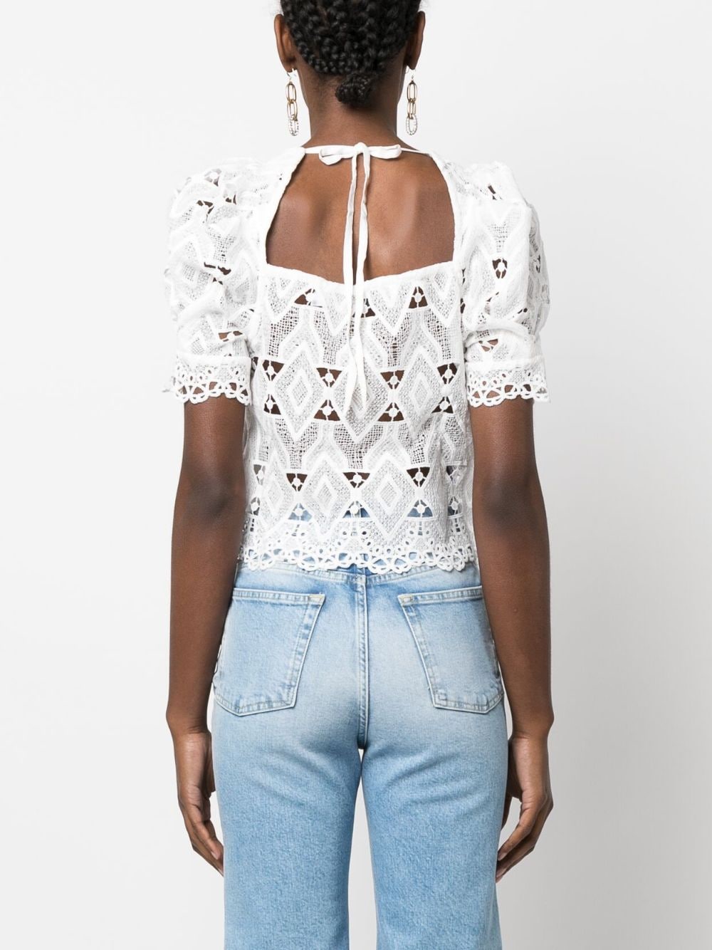 Shop Iro Broderie-anglaise Short-sleeve Top In White