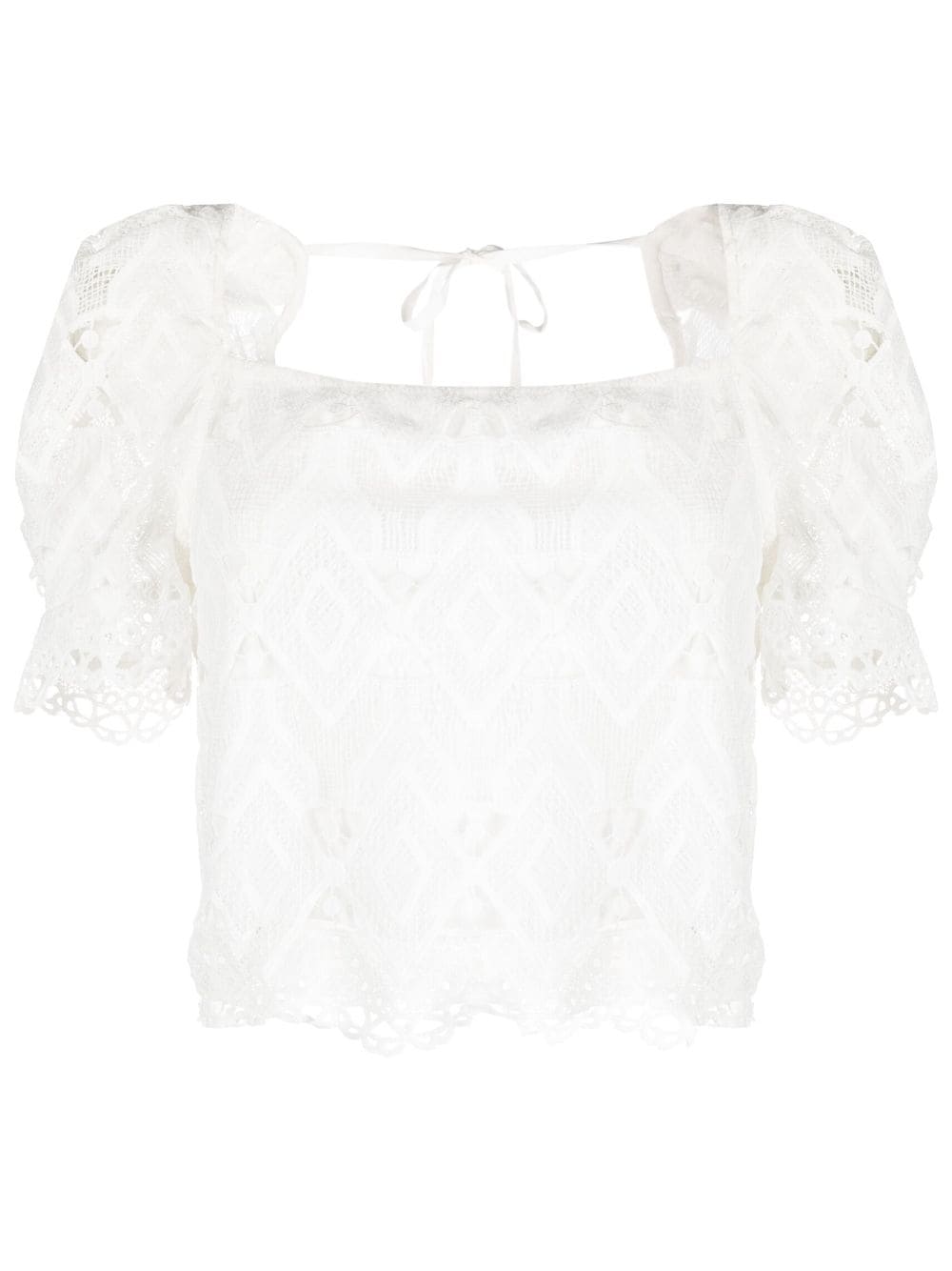 Iro Broderie-anglaise Short-sleeve Top In White