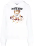 Moschino sewing Teddy Bear-print hoodie - White