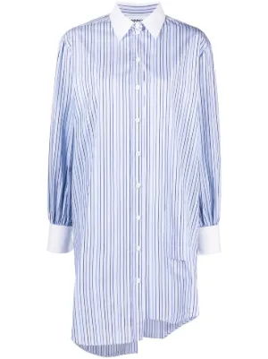 Moschino Striped Asymmetric Shirt Dress Farfetch