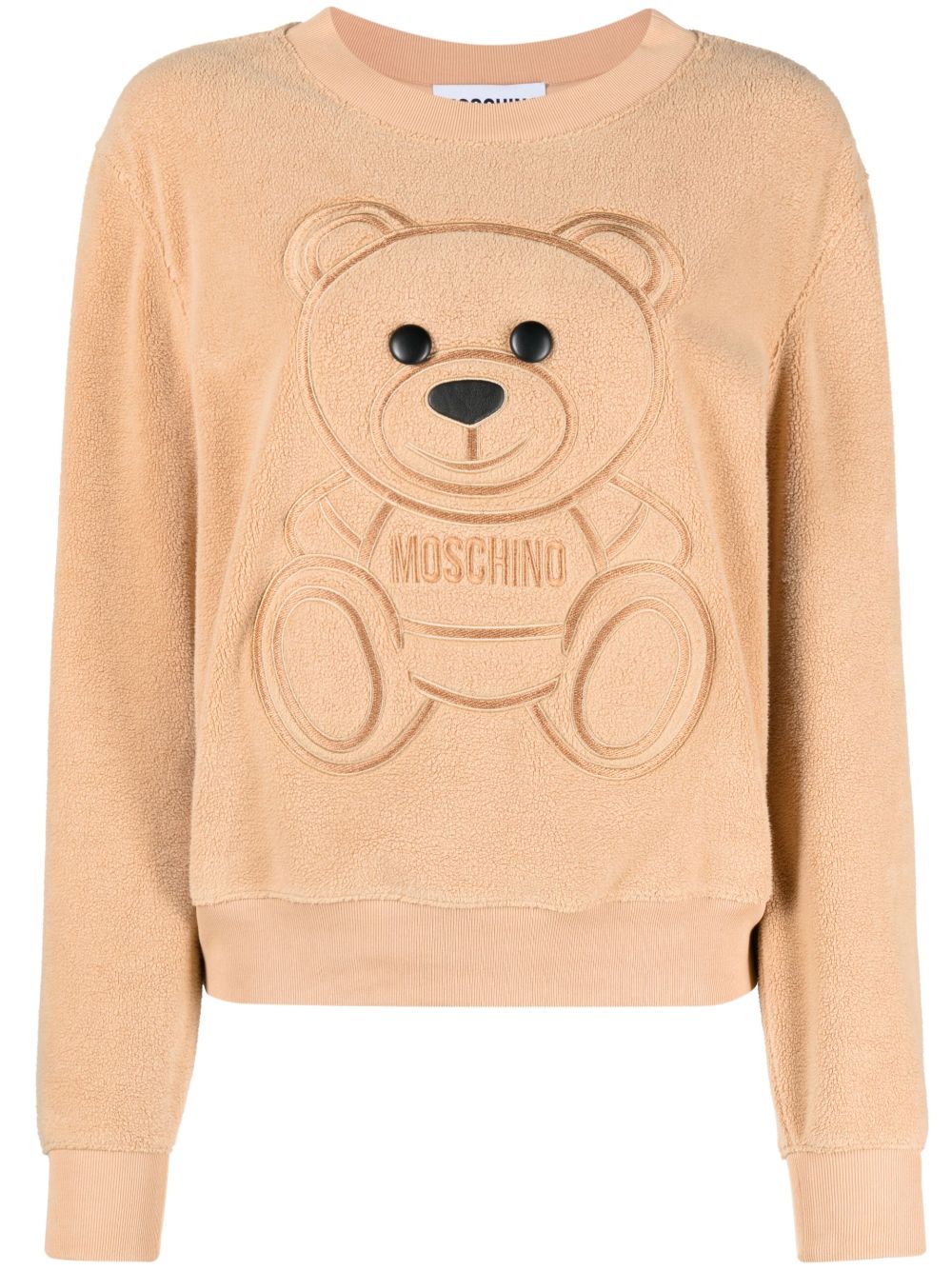 Moschino Teddy Bear-motif Sweatshirt In Brown