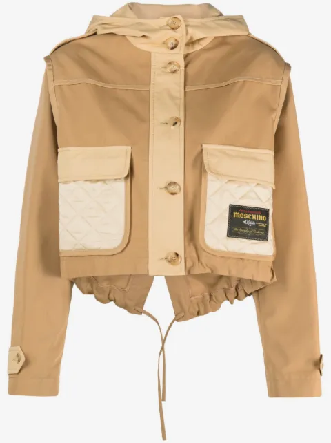 Moschino cropped hooded jacket