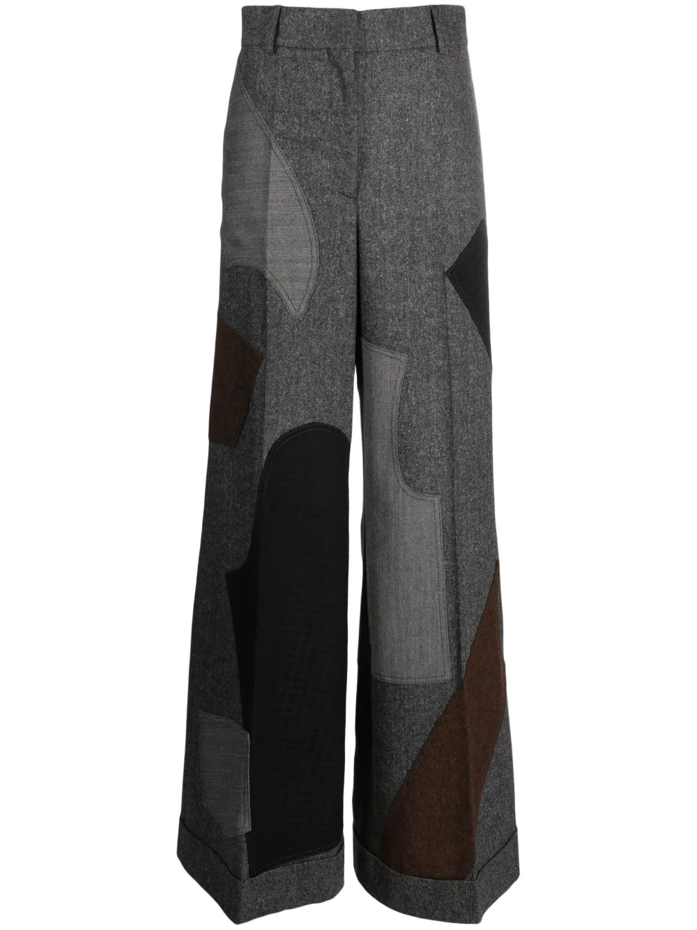 Moschino patchwork-design palazzo trousers · 40