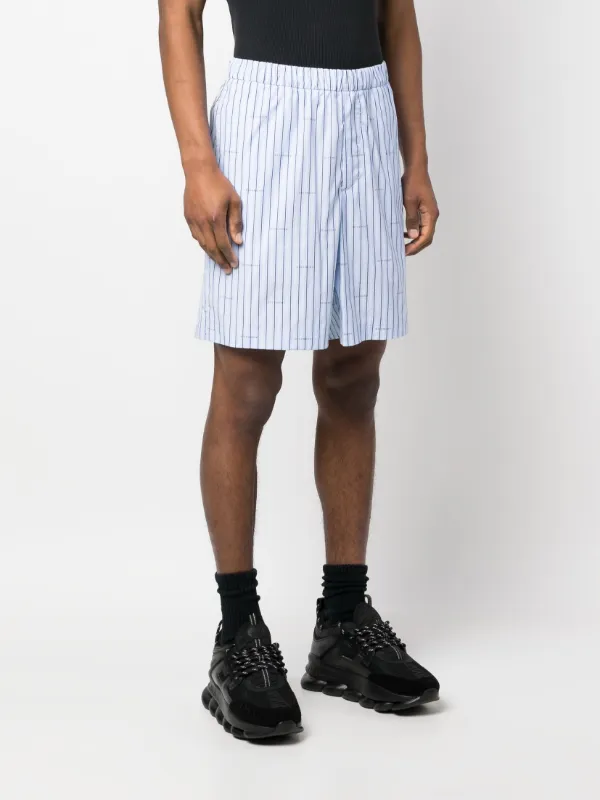 Givenchy logo-detail Striped Shorts | Blue | FARFETCH