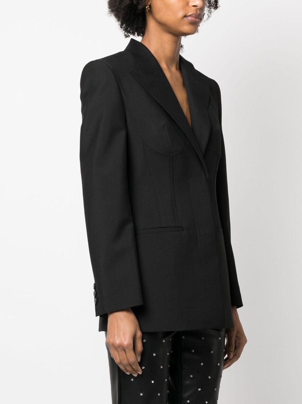 Shop Givenchy Concealed Single-breasted Blazer In Black
