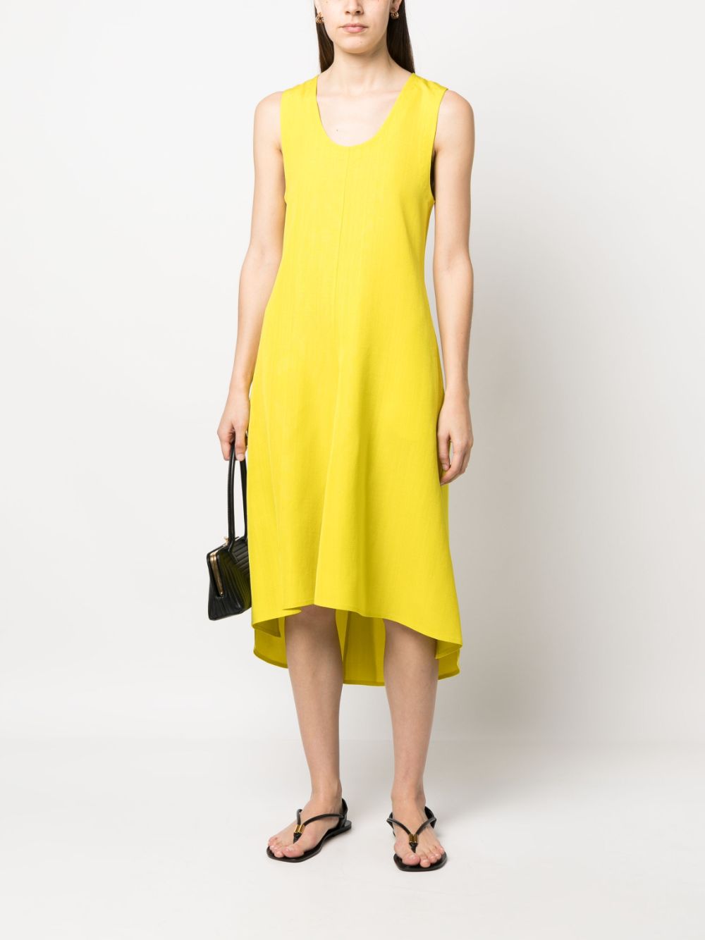 Calcaterra scoop-neck midi dress - Yellow