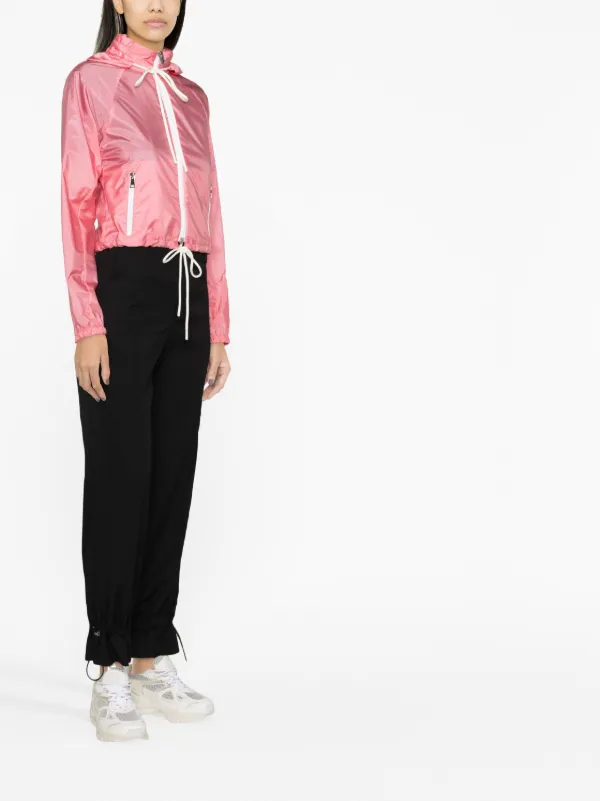 Moncler drawstring-detailed Hooded Jacket | Pink | FARFETCH