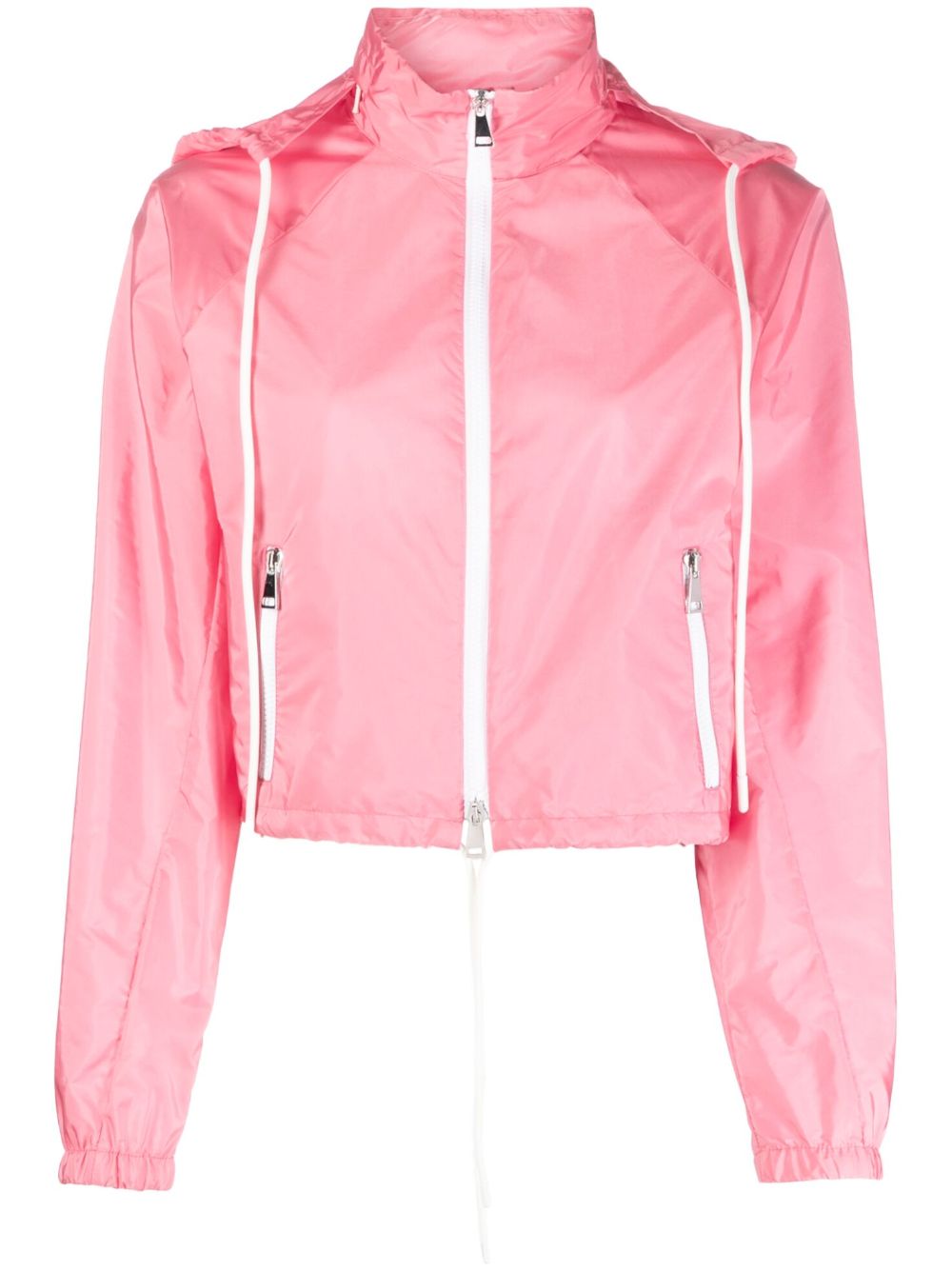 Moncler drawstring-detailed hooded jacket - Pink