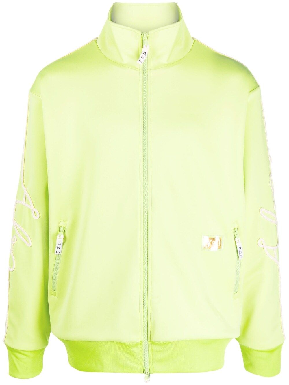 Advisory Board Crystals Logo-embroidered Zip-up Jacket In Green