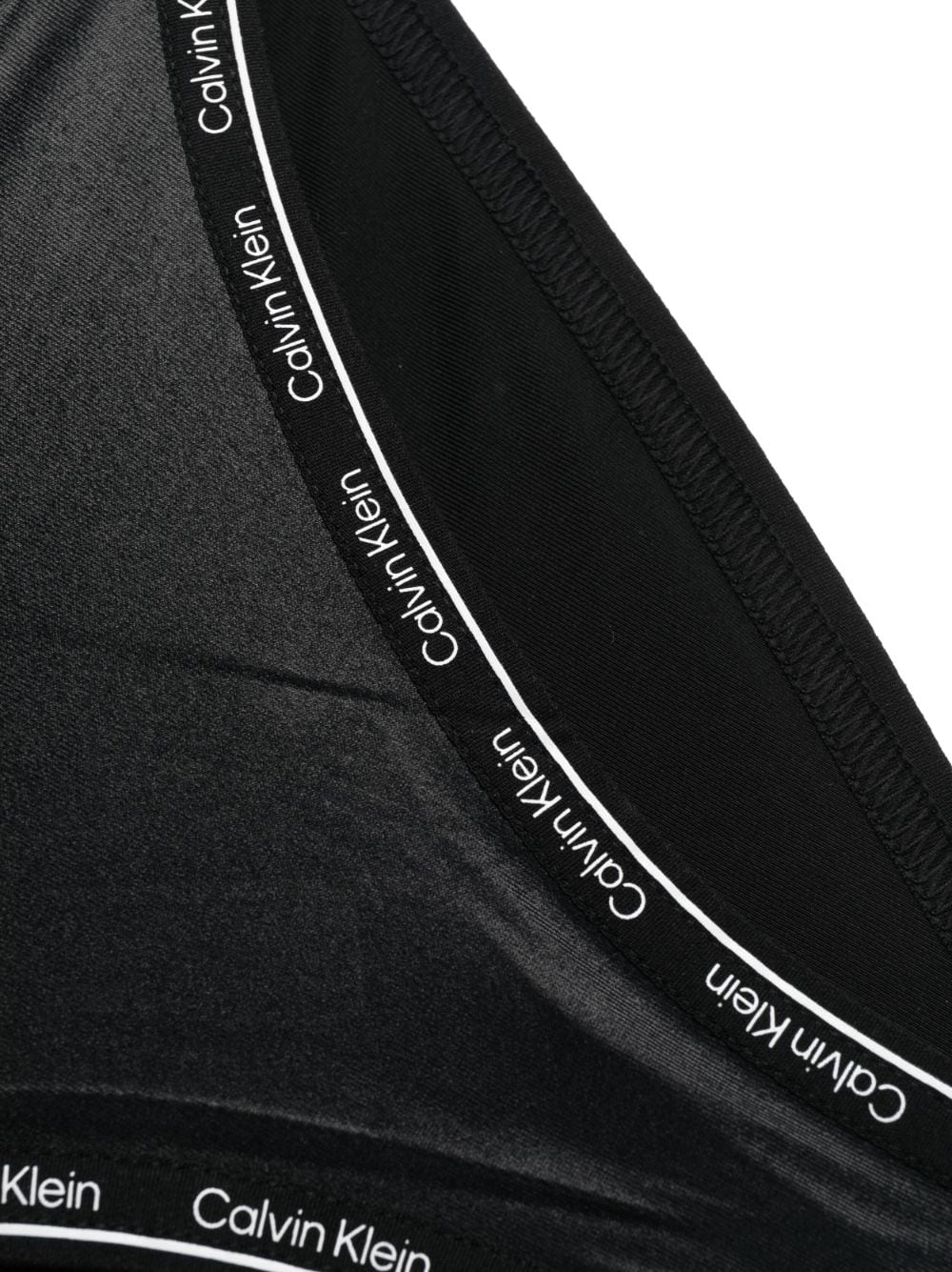 Shop Calvin Klein Logo-embellished Bikini Bottoms In Black