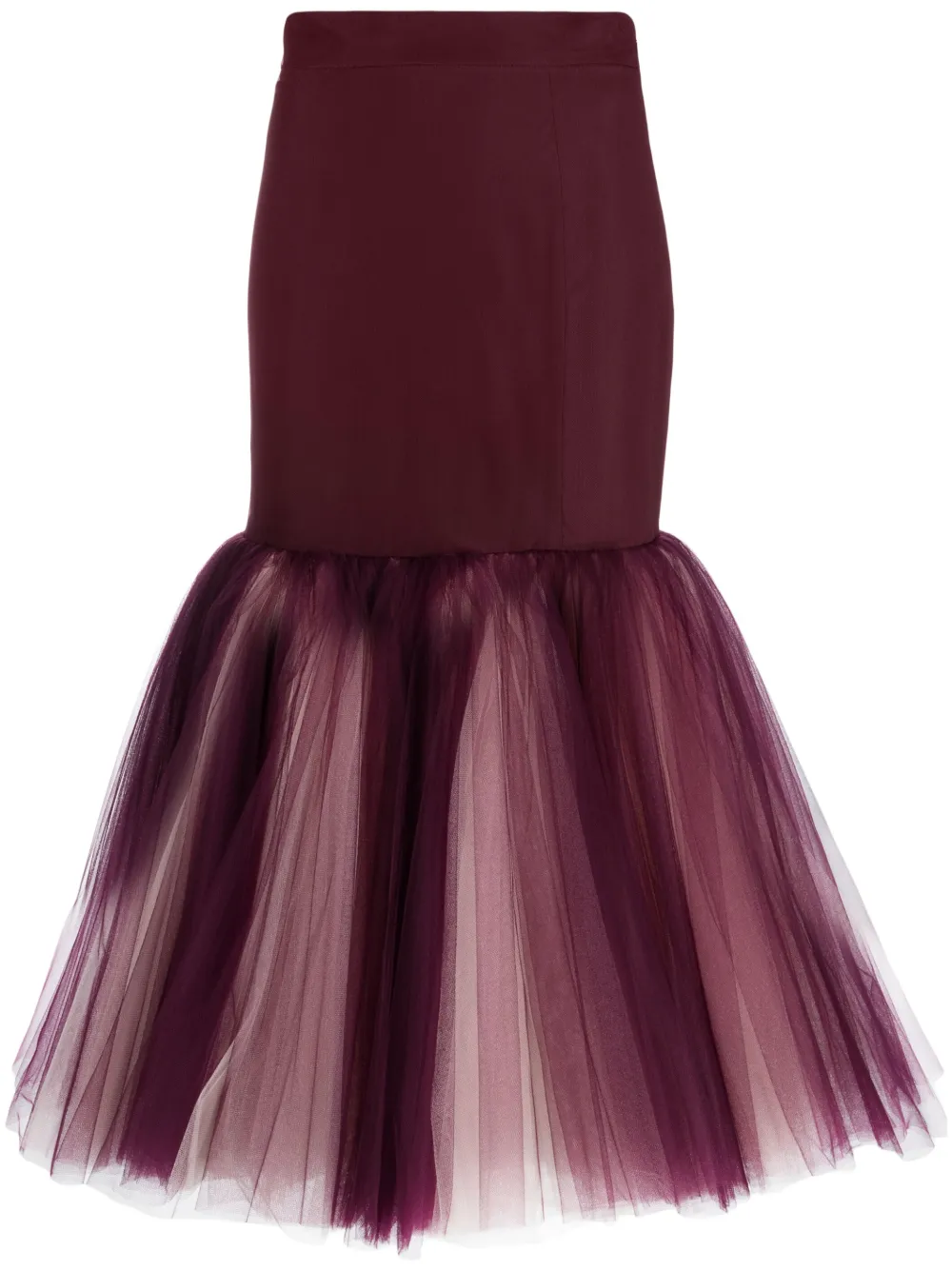 Moschino Fishtail Pencil Midi Skirt In Purple