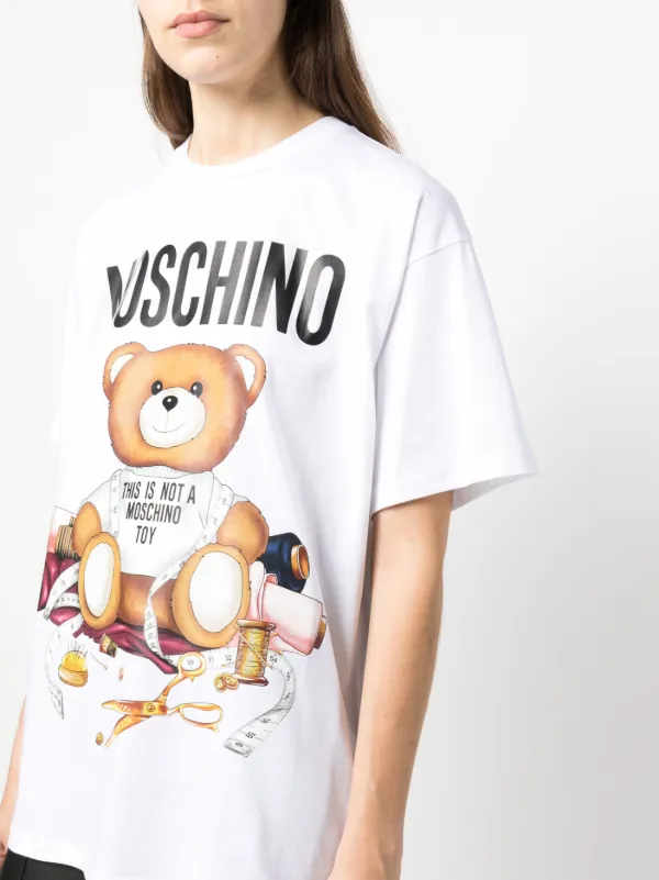 Moschino Teddy bear-print Cotton T-shirt - Farfetch