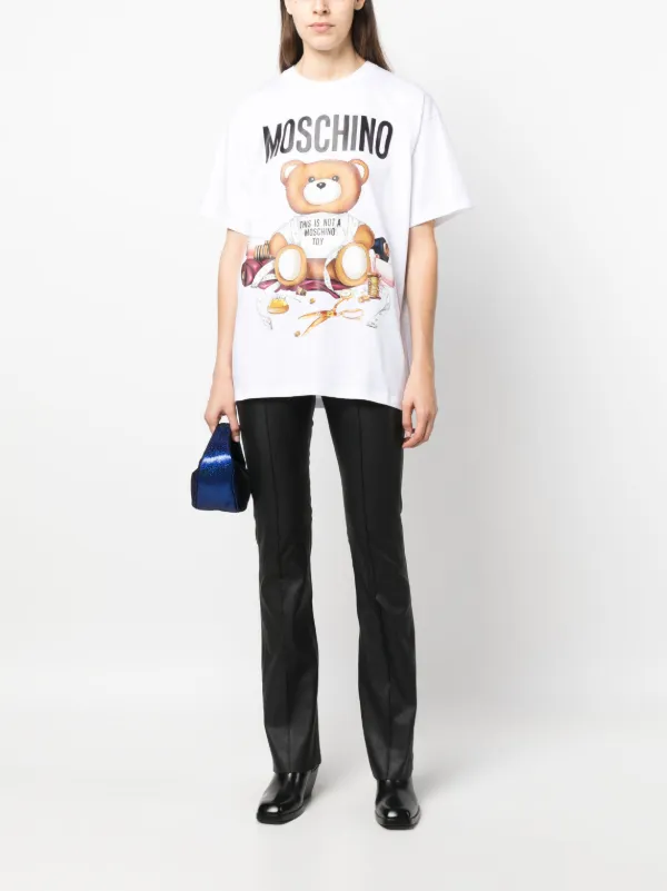 Moschino Teddy Bear-print Cotton T-shirt - Farfetch