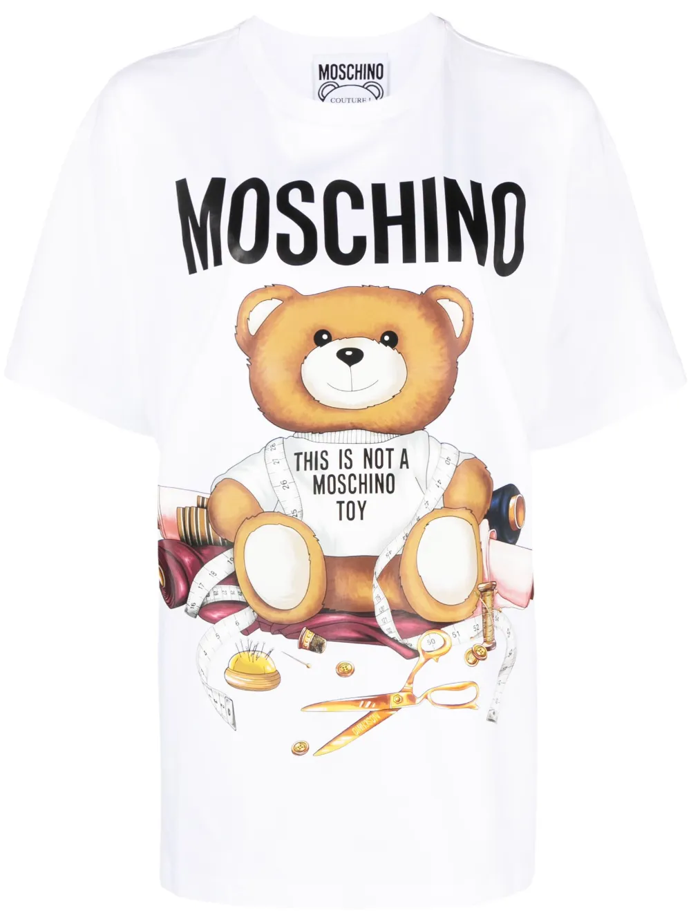 お得定番人気Moschino All Over Teddy Bear Crewneck 36 トップス