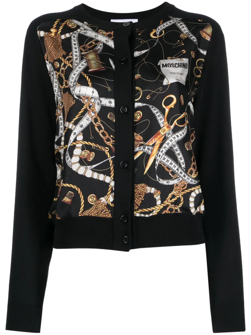 Moschino Woman Cardigan Black Size 10 Virgin Wool In Black
