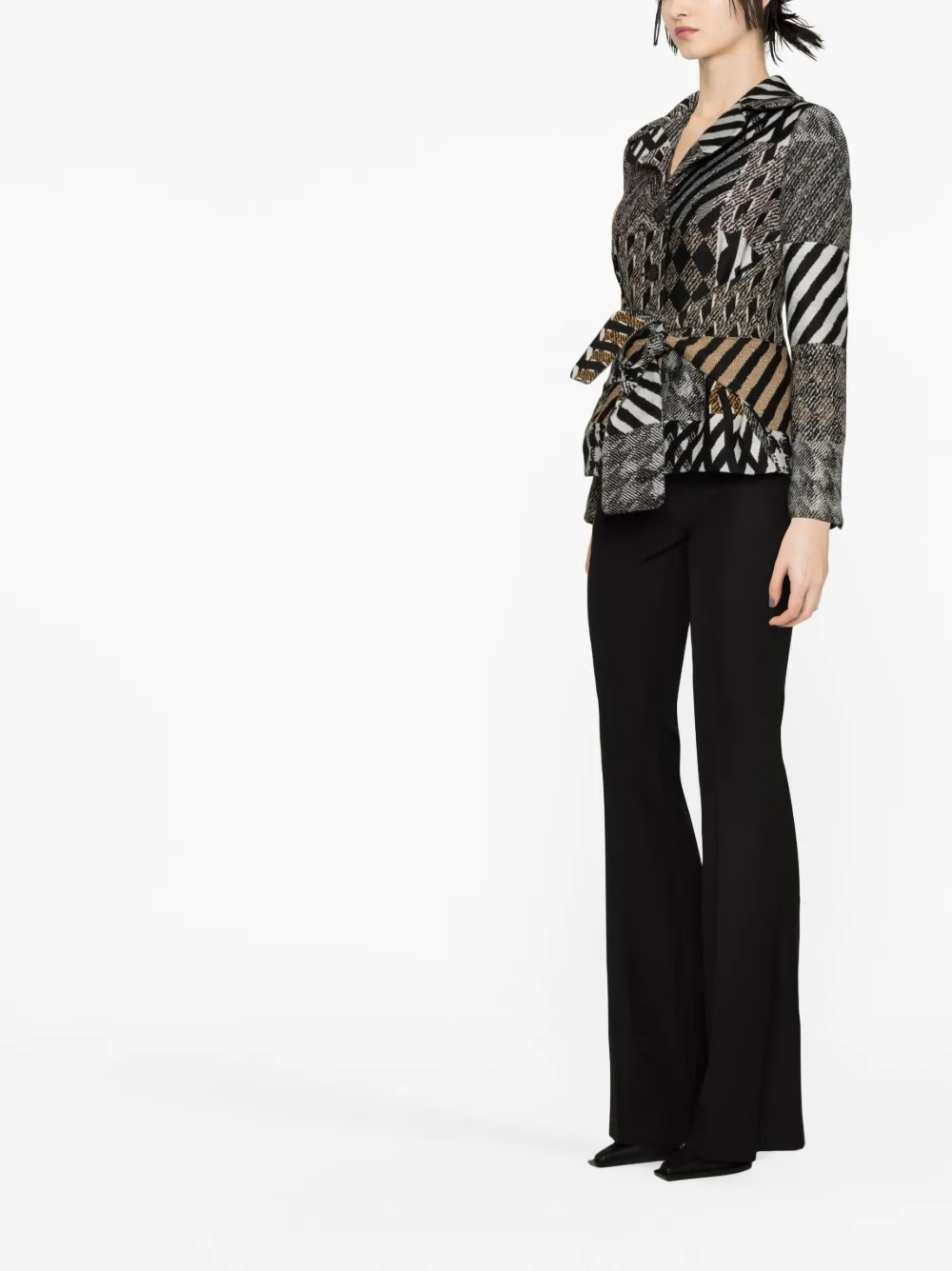 Moschino Mix-print Single-breasted Jacket in White, view 4