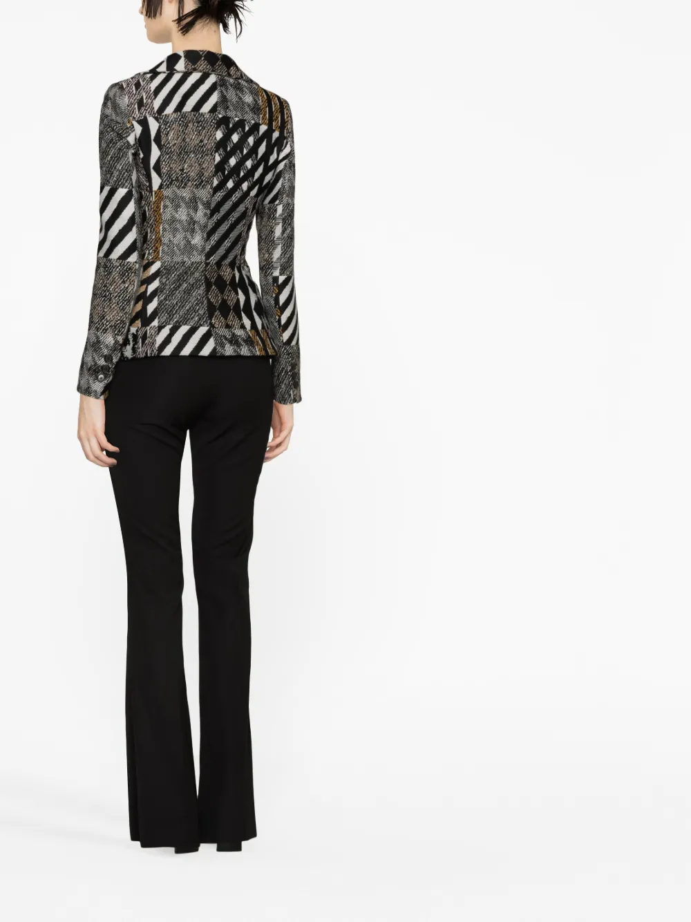 Moschino Mix-print Single-breasted Jacket in White, view 3