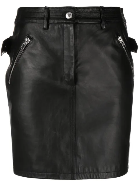 Moschino high-waisted leather pencil skirt