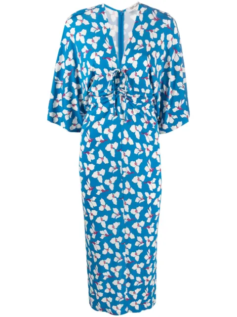 DVF Diane von Furstenberg vestido midi con estampado floral