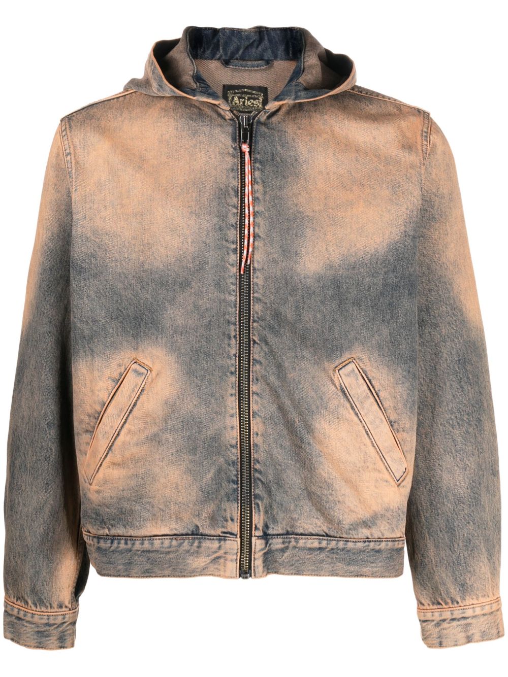 Acid Wash hooded jacket