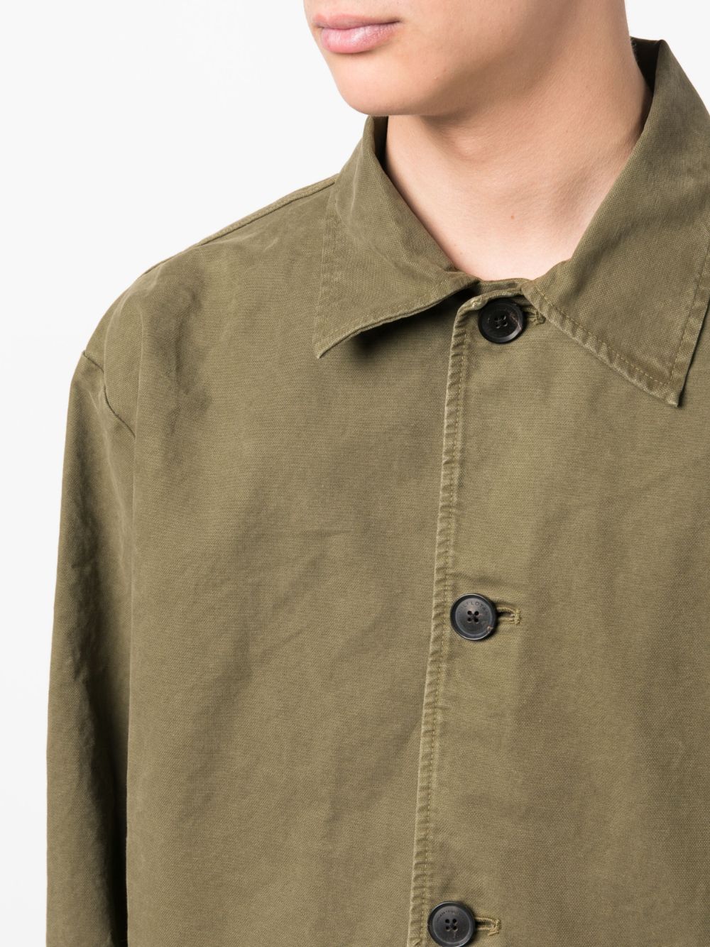Shop Nili Lotan Single-breasted Button-fastening Jacket In Green