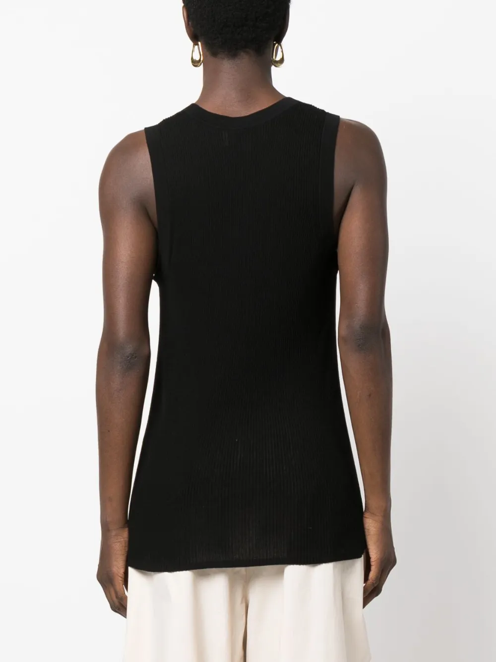 Studio Nicholson Sleeveless Knitted Top In Black