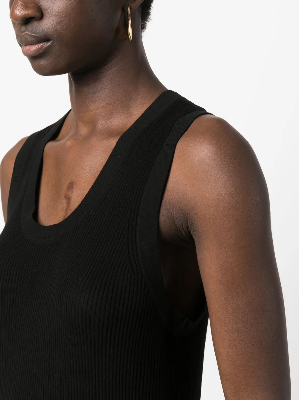 Studio Nicholson Sleeveless Knitted Top In Black