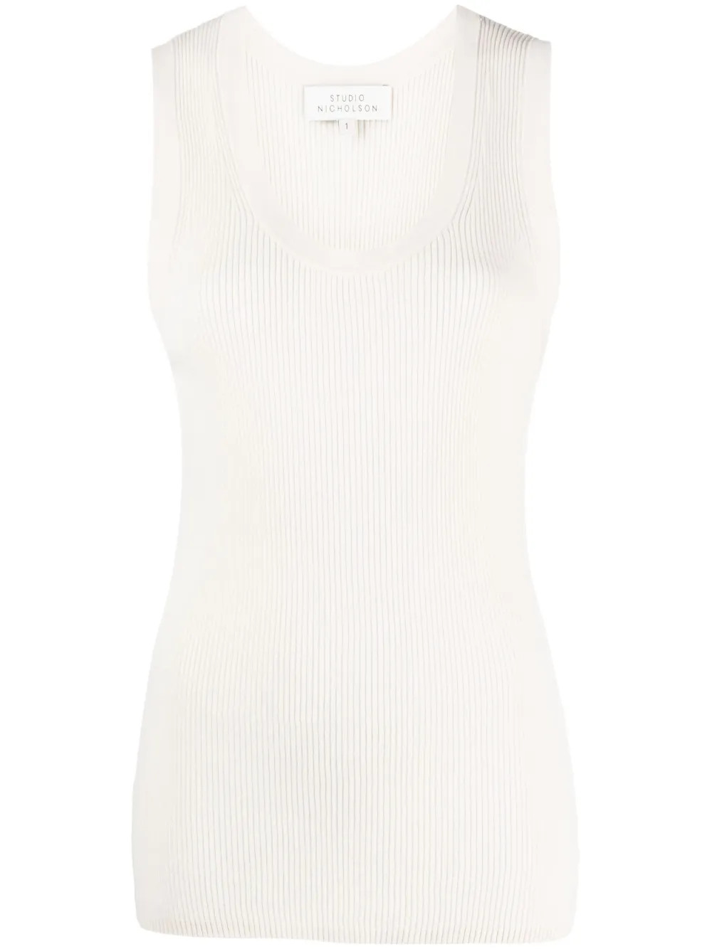 Studio Nicholson Sleeveless Knitted Top In Nude