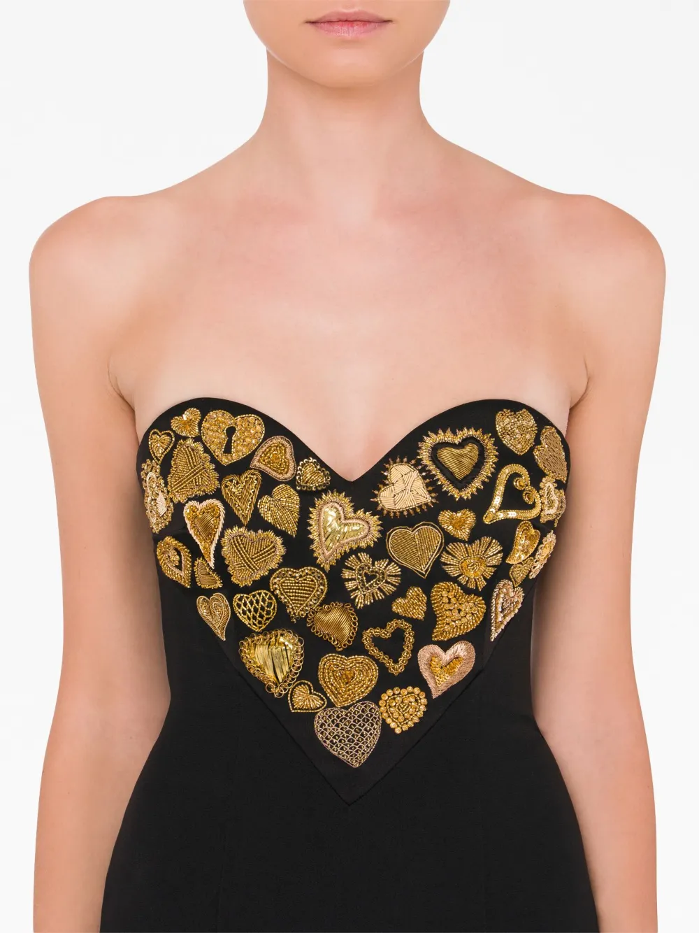 Moschino Mini-jurk met sweetheart hals Zwart