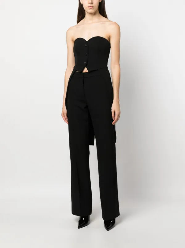 パンツ Moschino Tailored Trousers In Black Virgin Wool 24942941_55334943_600.jpg