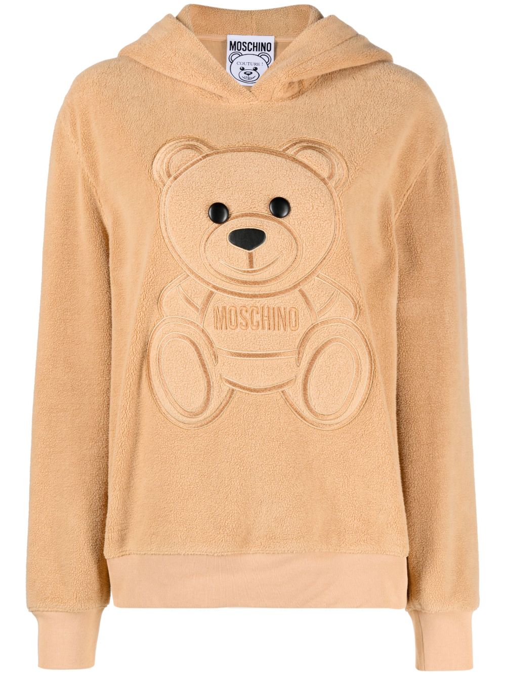 Moschino Teddy Bear motif Cotton Hoodie Farfetch