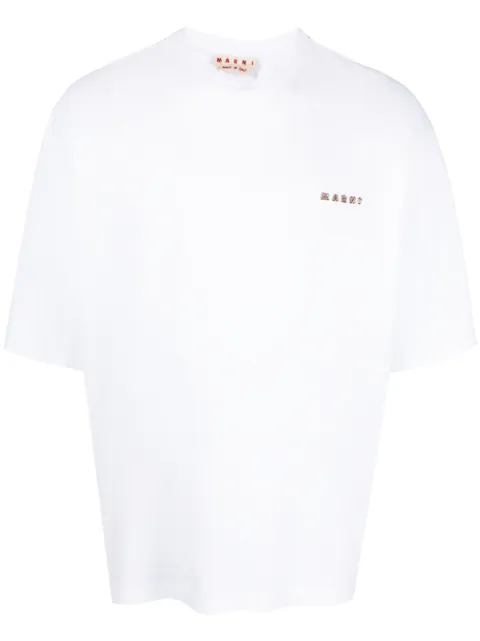 Marni logo-embroidered cotton T-shirt