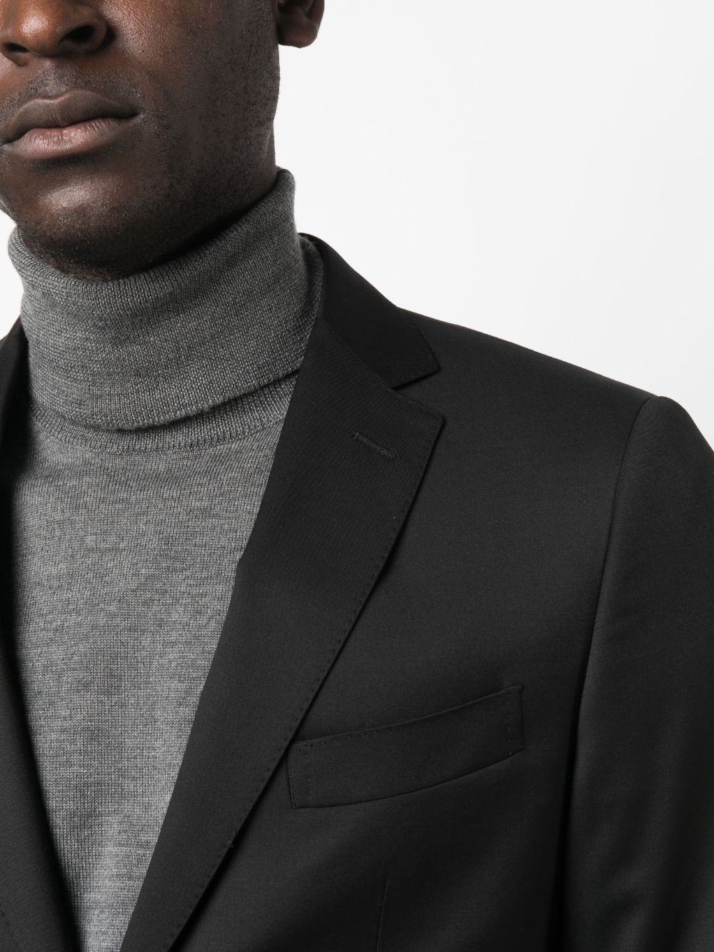 Shop Château Lafleur-gazin Single-breasted Wool Suit In Black