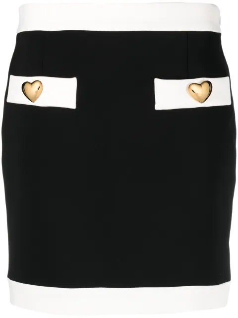 Moschino heart-shaped-buttons mini skirt