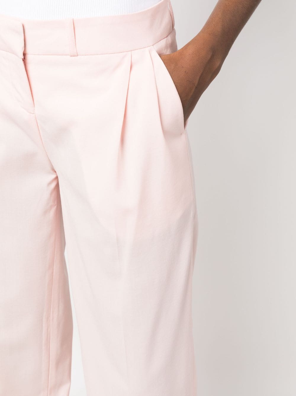 Shop Coperni Low-rise Tailored Trousers In Pink