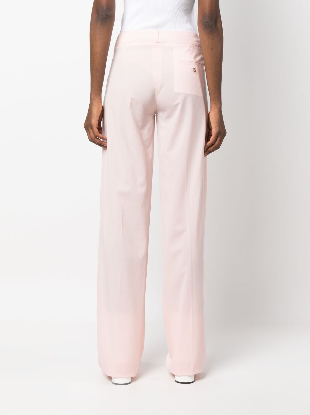 Shop Coperni Low-rise Tailored Trousers In Pink