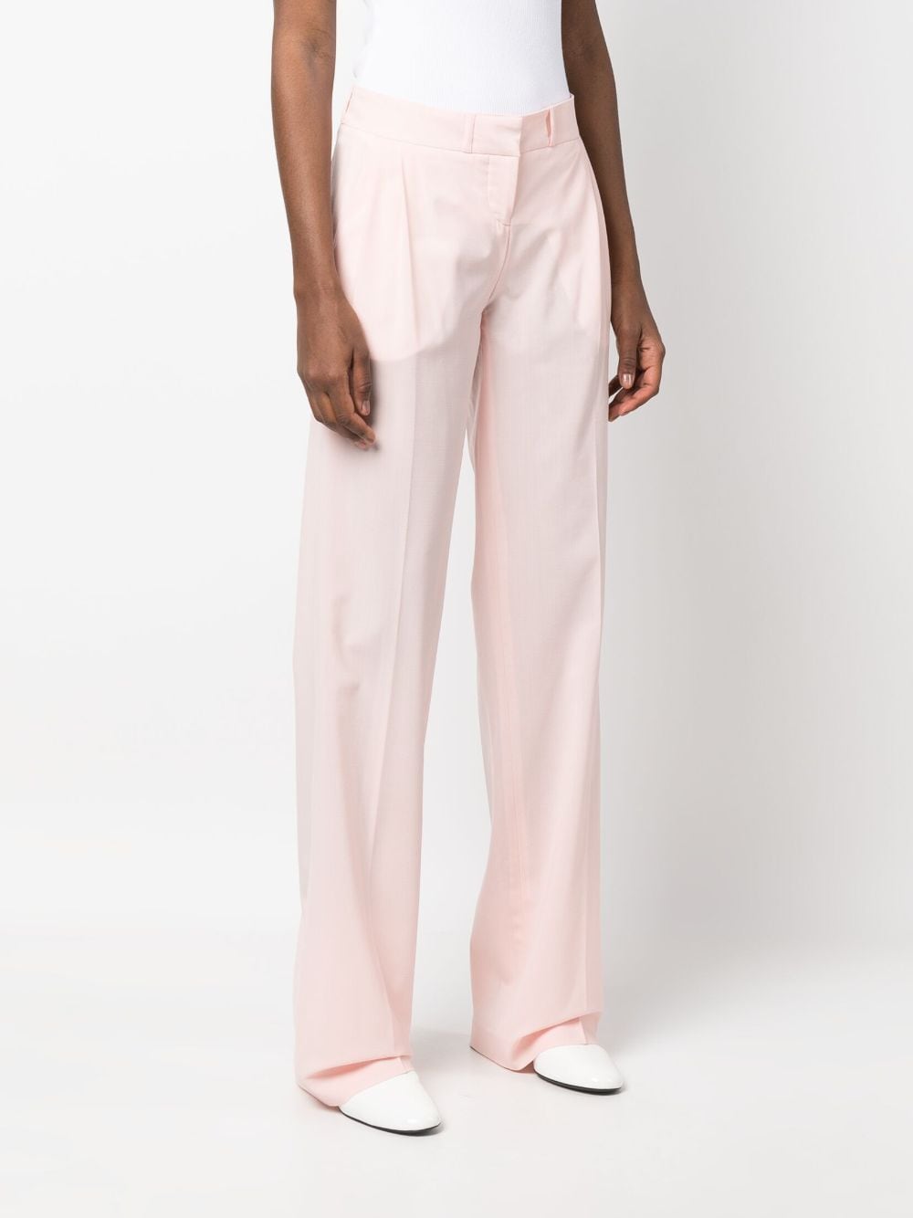 Shop Coperni Low-rise Tailored Trousers In Pink