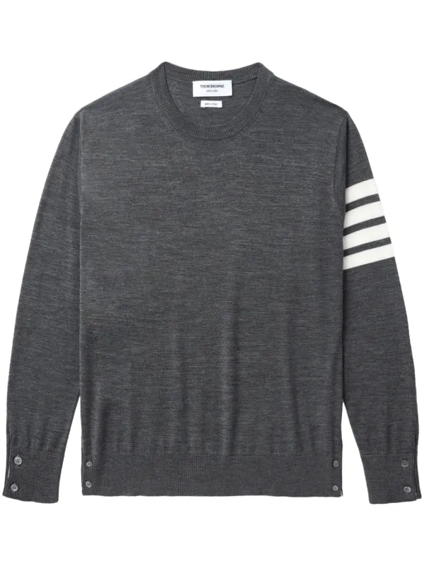 Cotton Crepe 4 Bar Pullover | Thom Browne