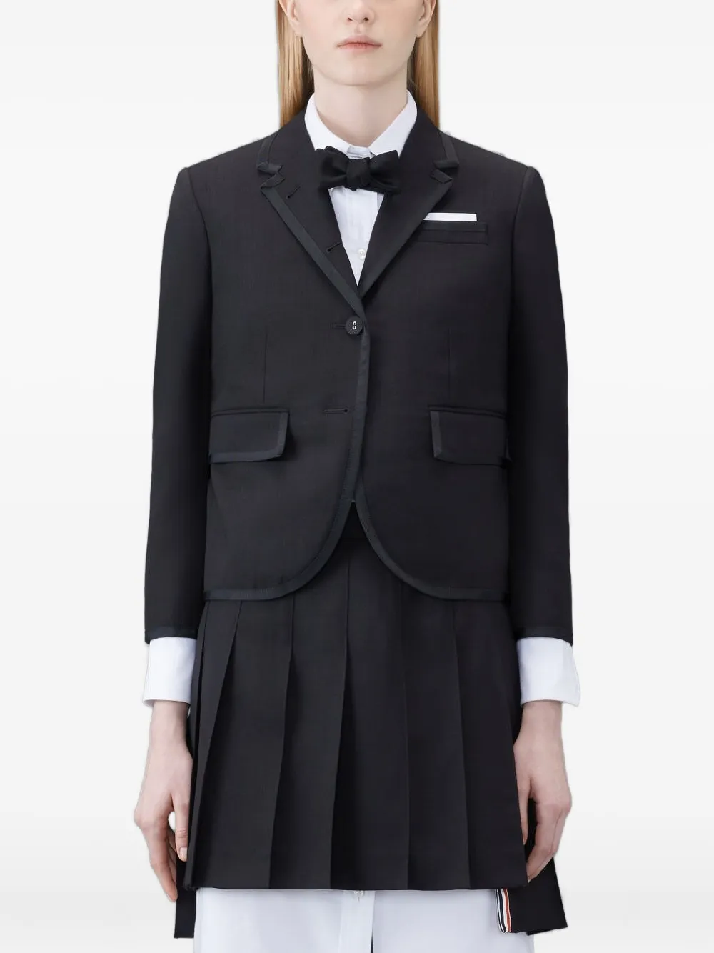 Thom Browne notched-lapel fitted jacket | Black | Image 1