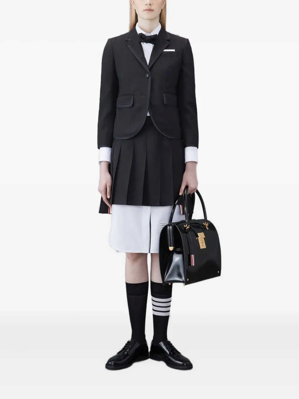 Thom Browne Getailleerd jack met gekerfde revers Zwart